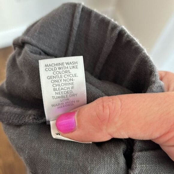 J. Jill Women Pure Jill 100% Linen gray charcoal pants or capri lightweight Med! - Picture 13 of 13